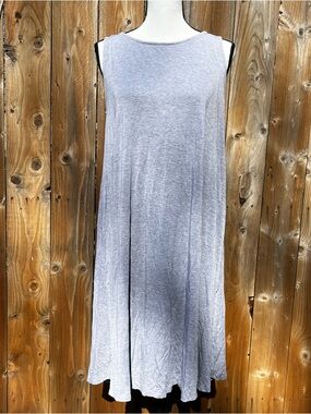 Comfy USA Sleeveless Light Gray Summer Dress